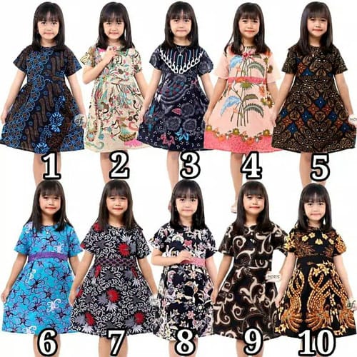 Model Baju Dress Batik Anak, Model Baju Kebaya Batik Anak, model baju batik anak, model baju batik