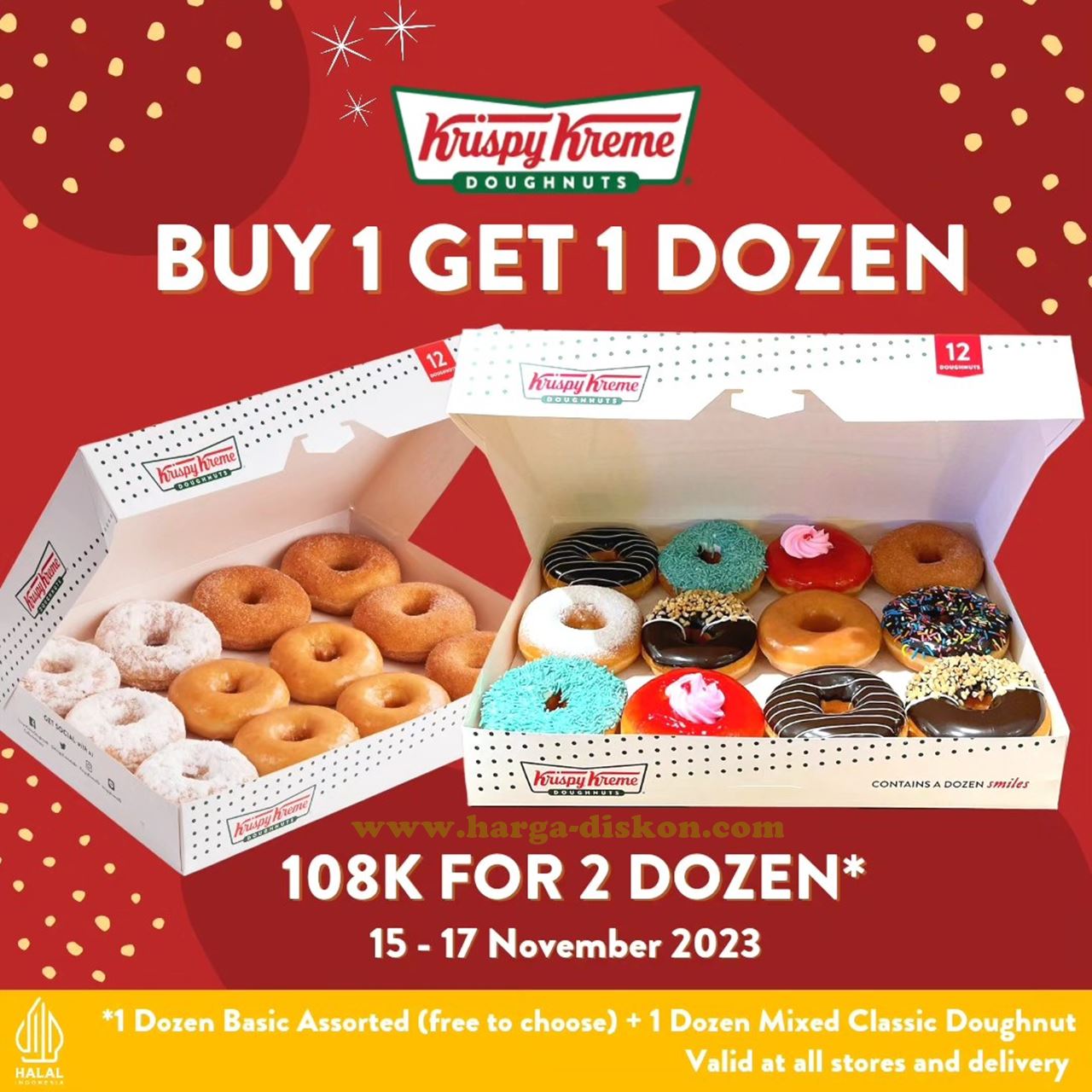 GASPOLLL, Promo KRISPY KREME nih, Beli Satu Gratis Satu Loh, Sampe 17
