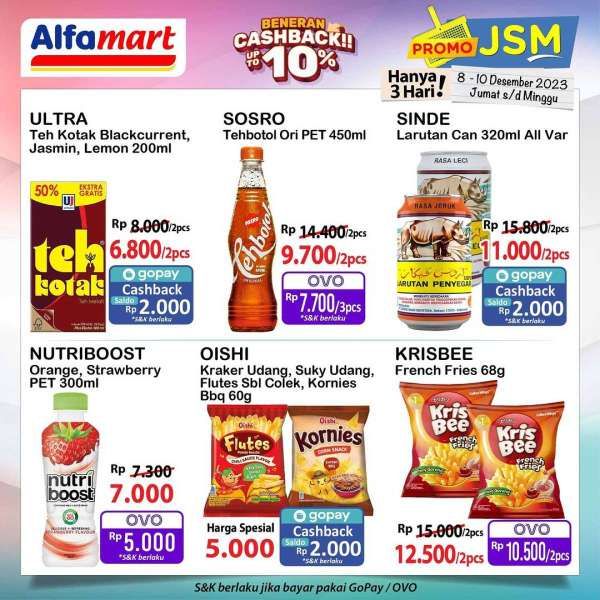 Promo JSM Alfamart, Minyak goreng murah, OVO & Gopay, Cashback Alfamart, Katalog promo 8-10 Desember 2023, Harga hemat Alfamart, Beli 3 Gratis 1, Kartu debit BRI, Kartu kredit BNI, Susu anak promo, Keju serba guna diskon, Mie instan Indomie promo, Sedaap promo Alfamart, Air mineral beli 3 gratis 1, Ultramilk cashback Gopay, Makanan ringan diskon, Potongan harga Alfamart, Promo barang Alfamart, Hemat belanja weekend, Alfamart terbaru 2023, Katalog Promo JSM, Katalog Promo JSM Alfamart, Alfamart, Katalog JSM, Promo JSM, Promo Alfamart