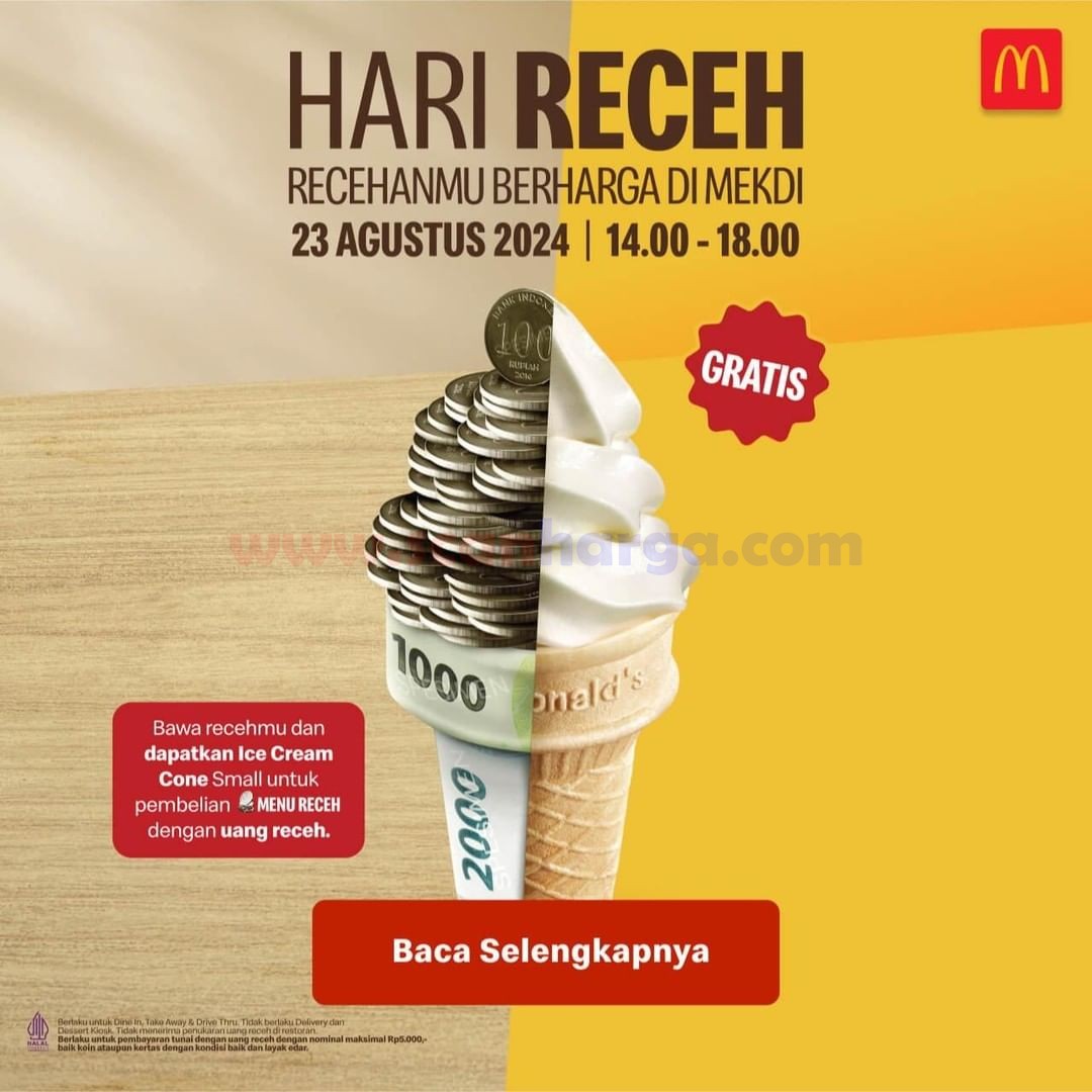 Promo McDonald's Hari Receh GRATIS Ice Cream Cone
