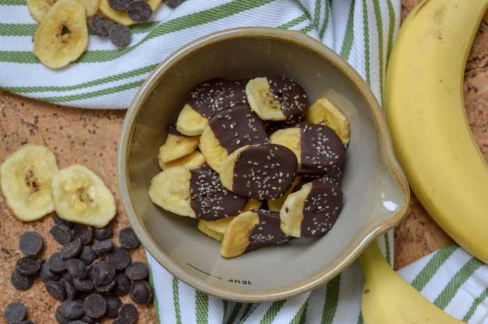 Chips banana chocolate Cara membuat keripik pisang coklat
