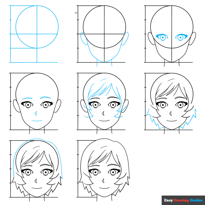 Easy beginner tutorials outline Cara gambar anime