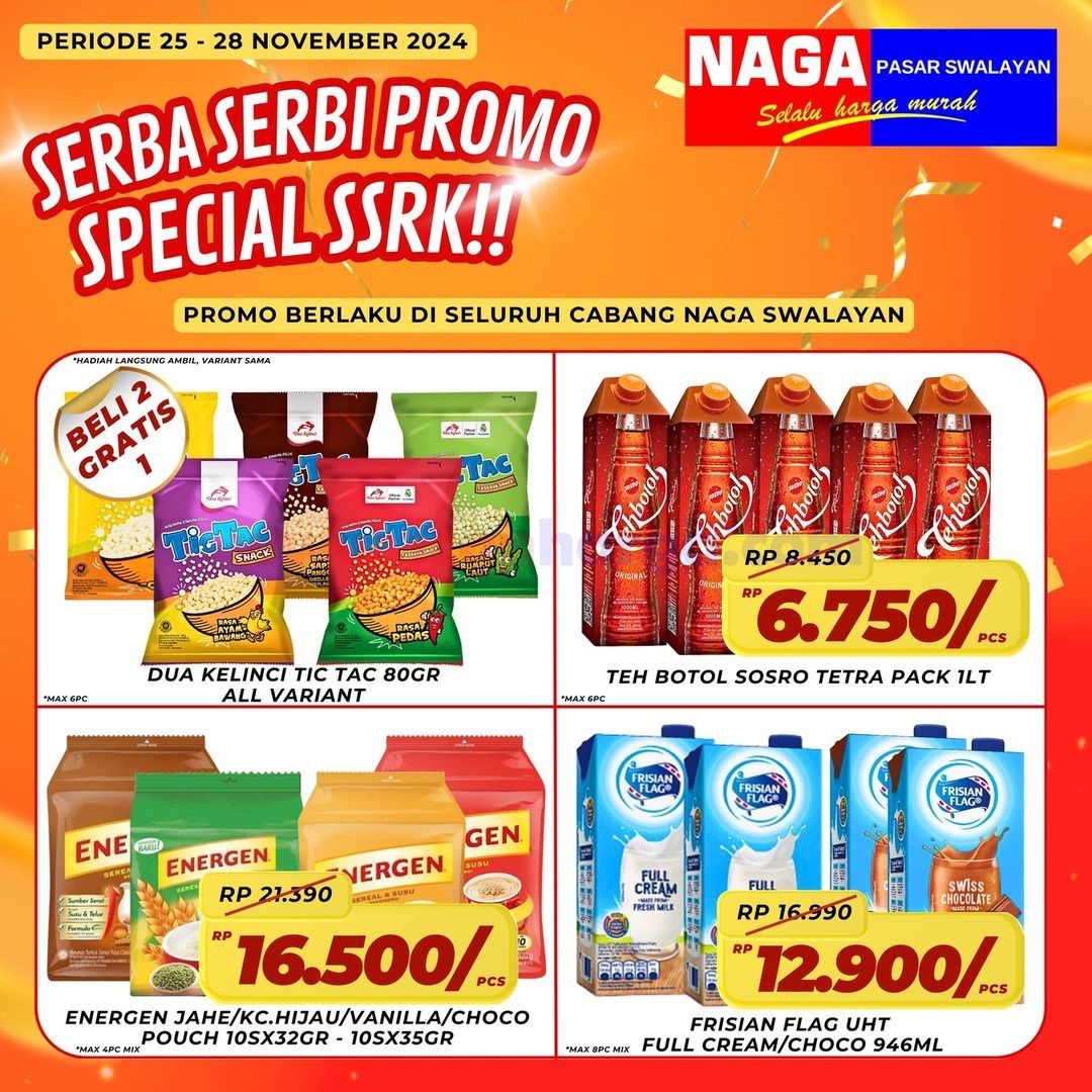 Katalog Promo Naga Swalayan Weekday 25 - 28 November 2024 Katalog Promo Naga Swalayan Weekday 25 - 28 November 2024