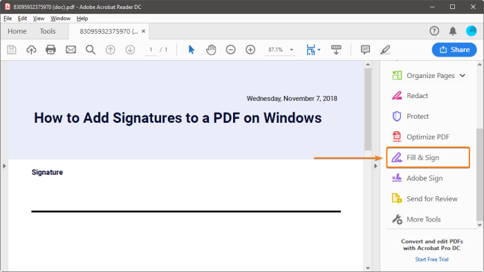 Pdf signature add sign digitally click minutes under initials options example going two Cara menambahkan tanda tangan di pdf