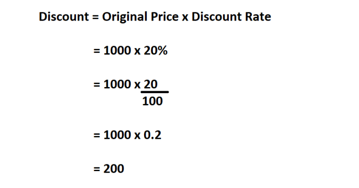 Discount calculate formula price rate original Cara mencari diskon