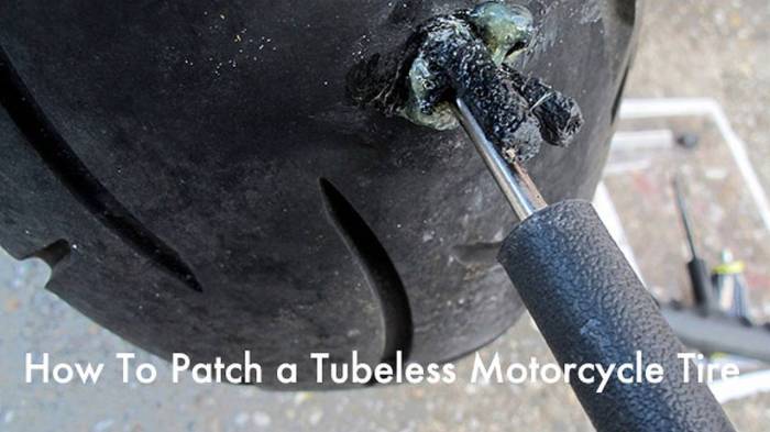 Tire motorcycle tubeless patch Cara menambal ban tubeless