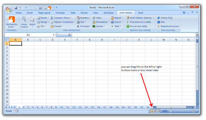 Tabs sheet show excel bar sheets scroll horizontal size right index other Cara menampilkan sheet di excel