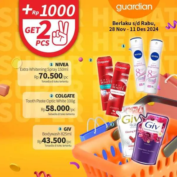 Promo Guardian Super Hemat Periode 28 November-11 Desember 2024