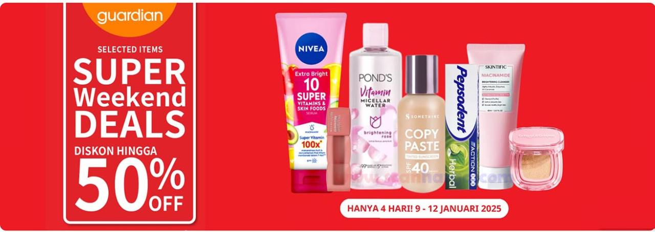 Katalog Promo JSM Guardian Super Weekend Deals 9 - 12 Januari 2025 Katalog Promo JSM Guardian Super Weekend Deals 9 - 12 Januari 2025